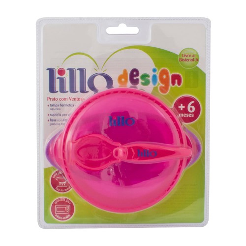 Prato Lillo Design com Ventosa Rosa 6 +