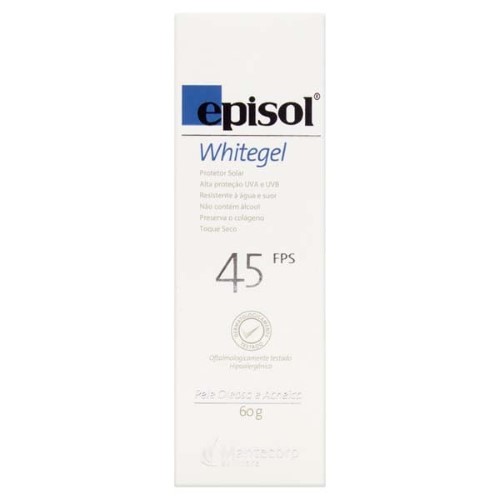 Protetor Solar Episol Whitegel Pele Oleosa e Acneica FPS 45 com 60g