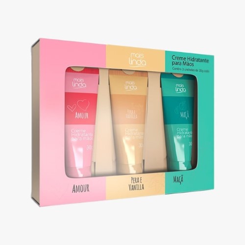 Creme Hidratante Para as Mãos Mais Linda C/3Un