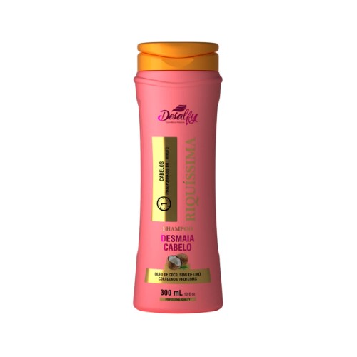 Shampoo Desalfy Riquíssima Desmaia Cabelo Óleo de Coco com 300ml