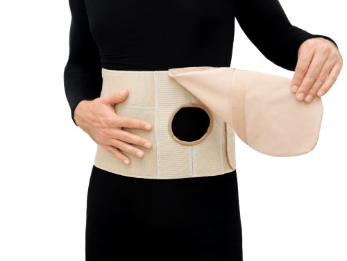 Cinta Suporte Bolsa de Ostomia com Velcro 3 Elásticos Bege - Flambé XG 