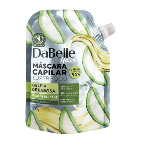 Máscara Capilar Dabelle Super Food Geleia de Babosa e Óleo de Alecrim com 100g
