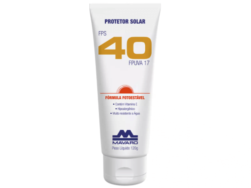 Protetor Solar FPS 40 - 120g - Mavaro