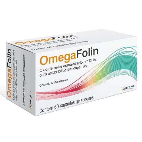 Ômega 3 + Ácido Fólico Omegafolin com 60 cápsulas