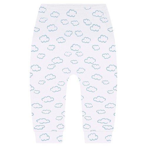 Calça (Mijão) saruel para bebê em suedine Nuvens - Junkes Baby