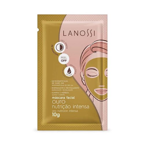 Máscara Facial Lanossi Gold 10G