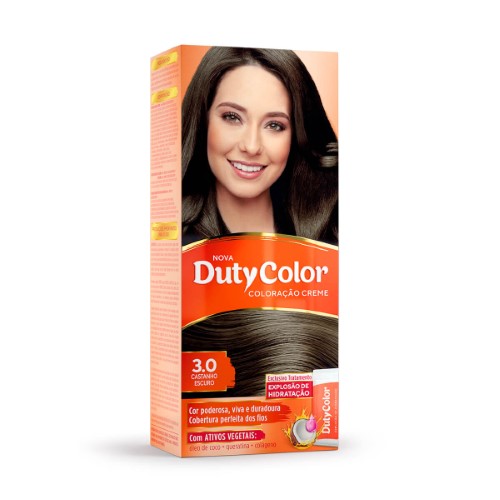 Coloração Creme DutyColor para Cabelos Cor 3.0 Castanho Escuro