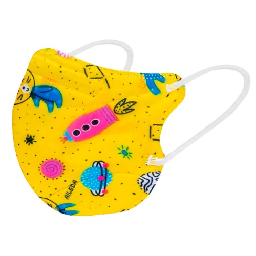 Máscara Infantil KN95 Astronauta Embalagem com 1 Unidade