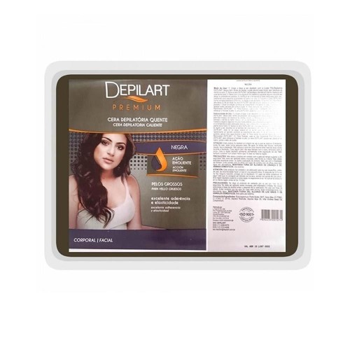 Cera Depilatória Depilart Negra Quente 1kg