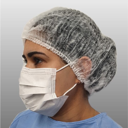 Mascara Cirúrgica com elástico 50 unidades Venkuri infantil branca