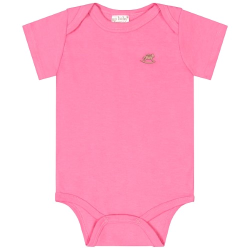 Body curto para bebê em suedine Pink - Up Baby