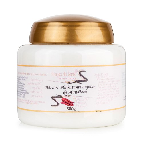 Máscara Hidratante Capilar de Mandioca e Chá Verde