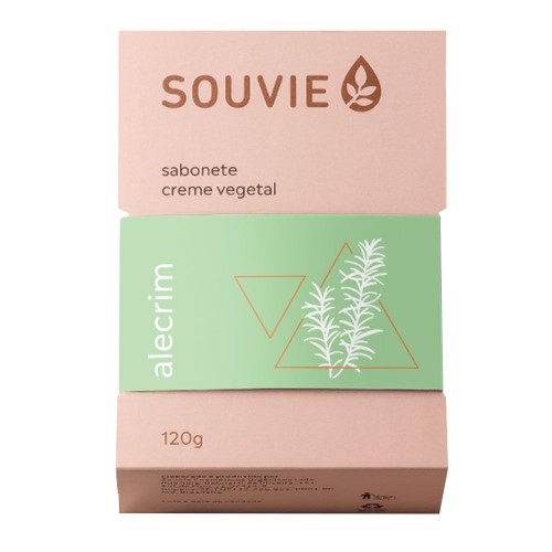 Sabonete em Barra Souvie Creme Vegetal Orgânico Alecrim