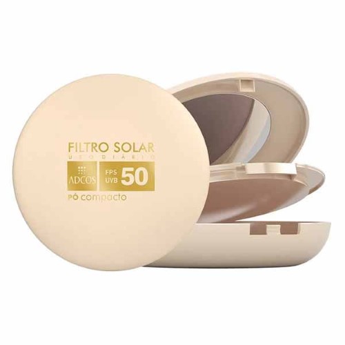 Pó Compacto Adcos Fotoproteção Tonalizante Nude FPS 50 com 11g