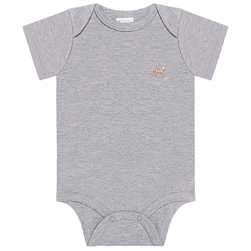 Body curto para bebê em suedine Mescla - Up Baby
