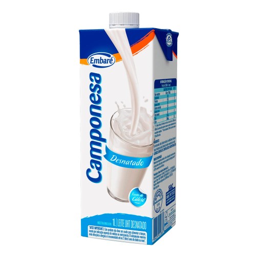 Leite Camponesa Desnatado 1 Litro
