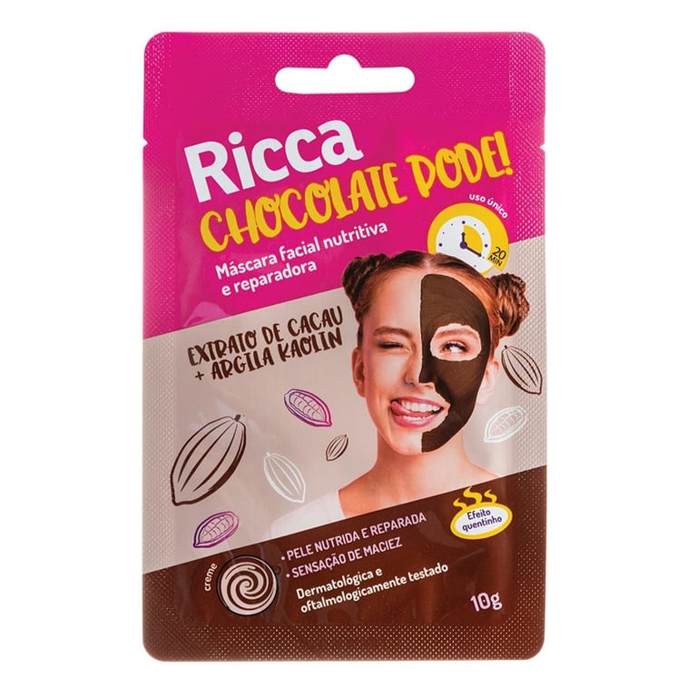 Máscara Facial Ricca Chocolate Pode