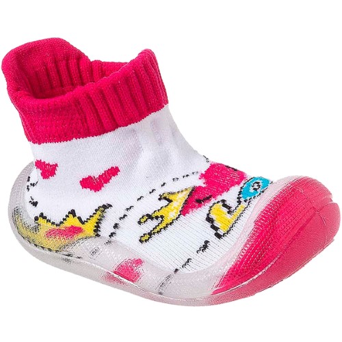 Meia c/ Sola para bebê Love Pink - Keto Baby 