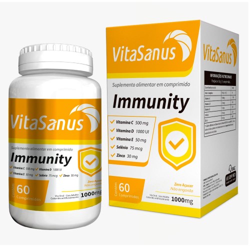 Suplemento Alimentar Vitasanus Immunity Com 60 Cápsulas