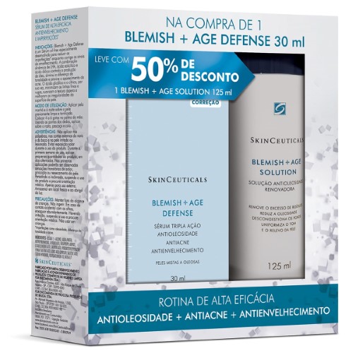 Blemish + Age Defense SkinCeuticals Serum 30ml e Leve com 50% de Desconto Blemish + Age Solution 125ml