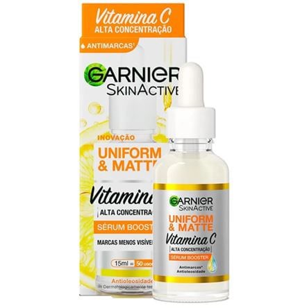 Sérum Facial Antimarcas Garnier Uniform & Matte Vitamina C Efeito Matte 15ml