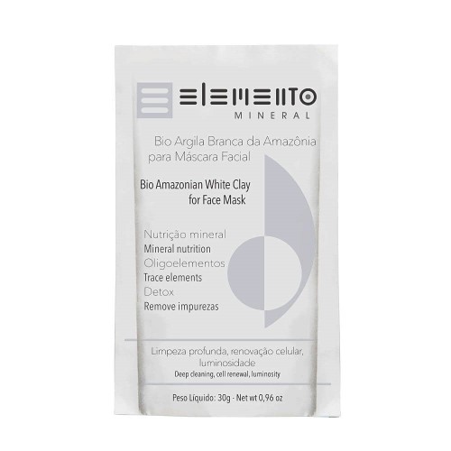 Máscara Facial Elemento Mineral Bio Argila Branca da Amazônia