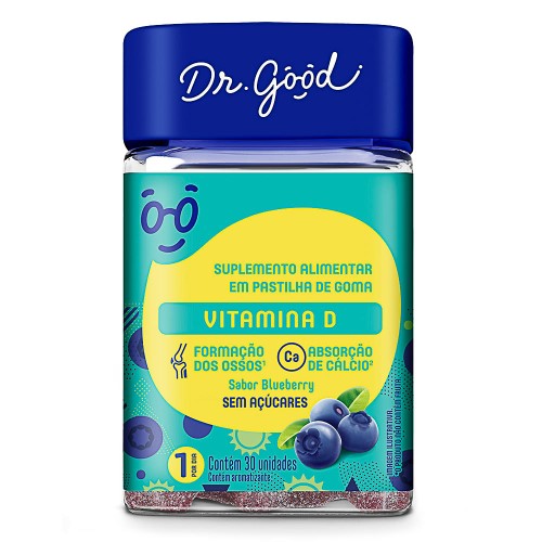 Suplemento Alimentar Dr. Good Vitamina D Blueberry com 30 gomas