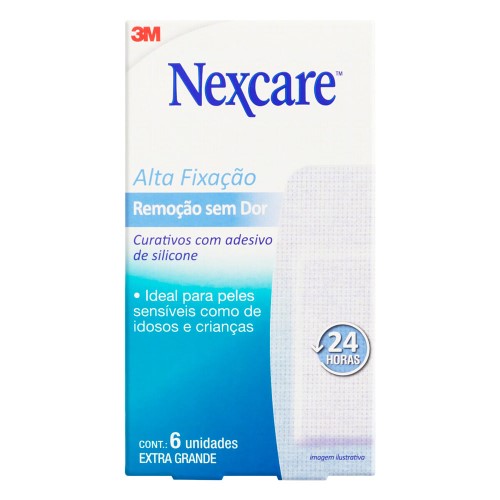 Curativo Nexcare Remoção Sem Dor Extra Grande 6 Unidades