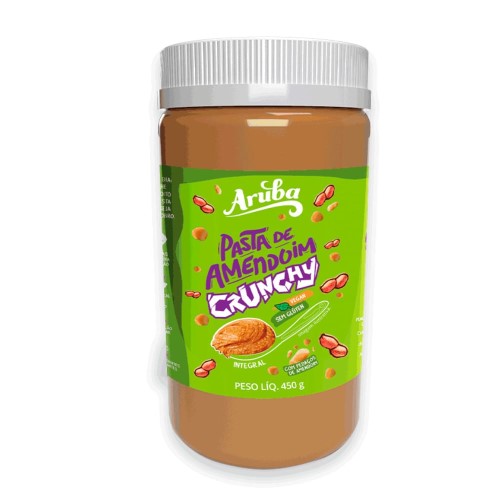 Pasta De Amendoim Aruba Crunchy 450g