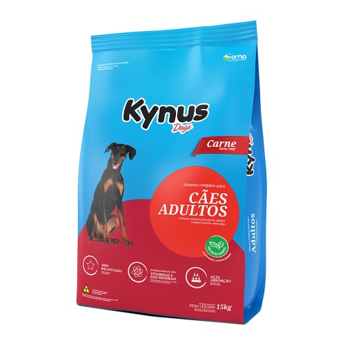 Ração para Cães Kynus Adultos Sabor Carne 15kg