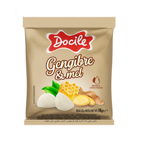 Goma Docile Gengibre e Mel 18G