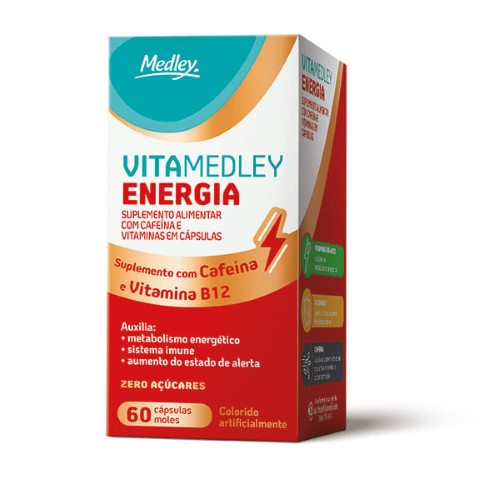 Suplemento Alimentar VitaMedley Energia Cafeína com 60 cápsulas