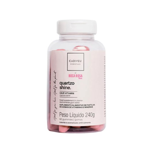 Suplemento Alimentar Cadiveu Boca Rosa Hair Quartzo Shine 60 Gomas