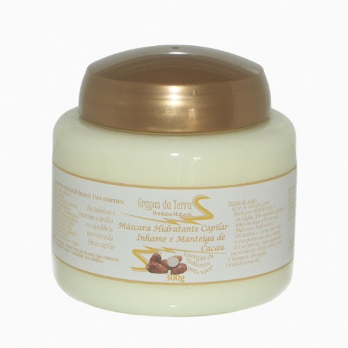 Máscara Hidratante Capilar de Inhame e Manteiga de Cacau