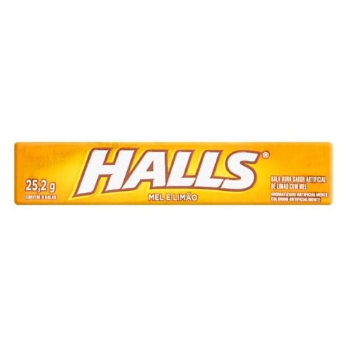 Bala Halls Sabor Mel e Limão com 25,2g