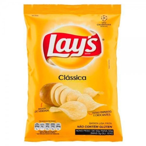 SALGADINHO ELMA CHIPS LAYS CLASSICA 55G