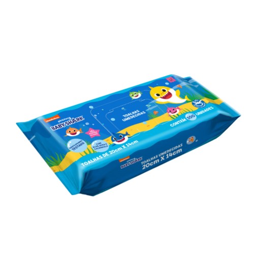 Toalha Umedecida Cremer Baby Shark 100 Unidades