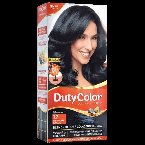 Coloração Duty Color Preto Super Azulado - 1.7