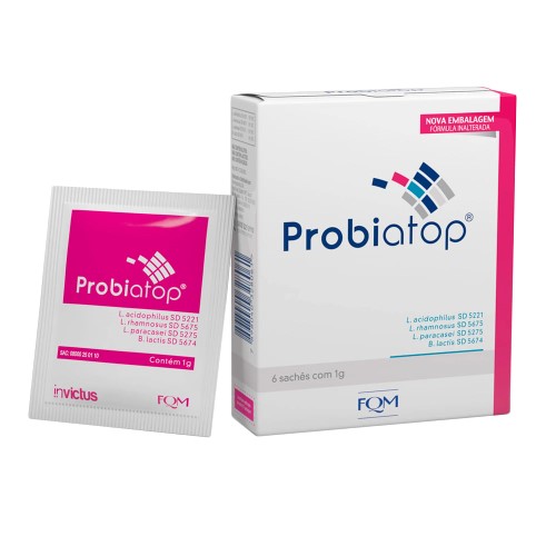 Suplemento Probiótico Probiatop com 6 sachês de 1g cada