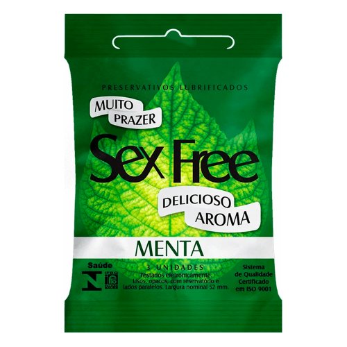 Preservativo Sex Free Menta com 3 Unidades
