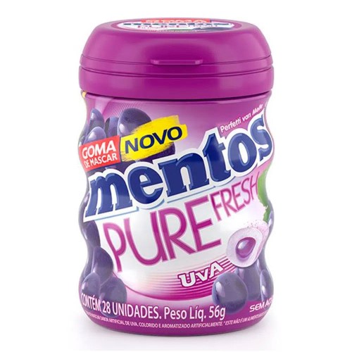 Goma Mentos Pure Fresh Uva 56g