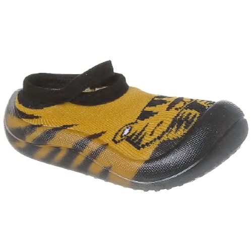 Meia c/ Sola para bebê Tigre Preto/Amarelo - Keto Baby
