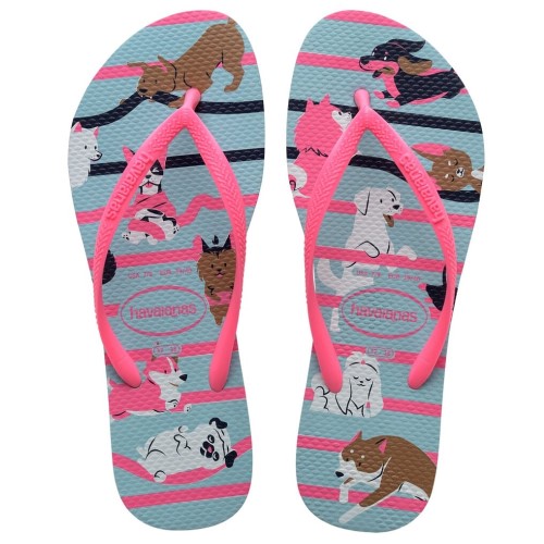 Sandálias Havaianas Slim Pets Azul Water 39/40