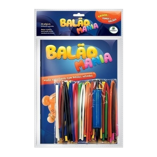 Livro Passo a Passo Balão Mania + Brinde Bomba e Balões Cores Sortidas