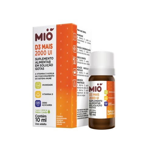 Vitamina D3 Mais 2.000UI Mió com 10ml