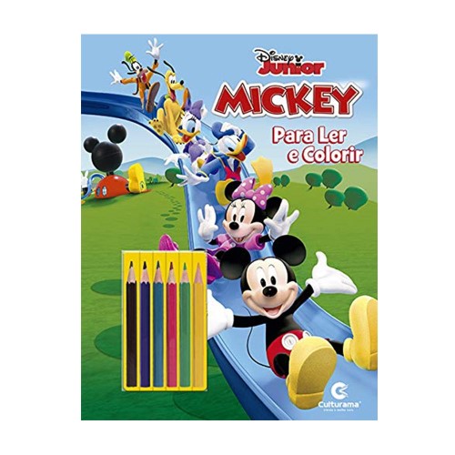 Livro Ler e Colorir Mickey Disney Junior com Lápis Culturama