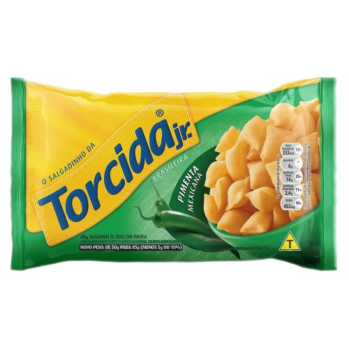 Salgadinho Torcida Jr Sabor Pimenta Mexicana 45g