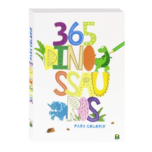 Livro Infantil 365 Dinossauro Desenhos para Colorir Editora Todo Livro