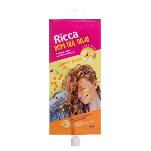 Máscara Facial Nutritiva Noturna Ricca Bom Dia, Diva 25g