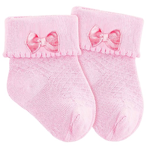 Meia Soquete para bebê Laço Rosa - Lupo
